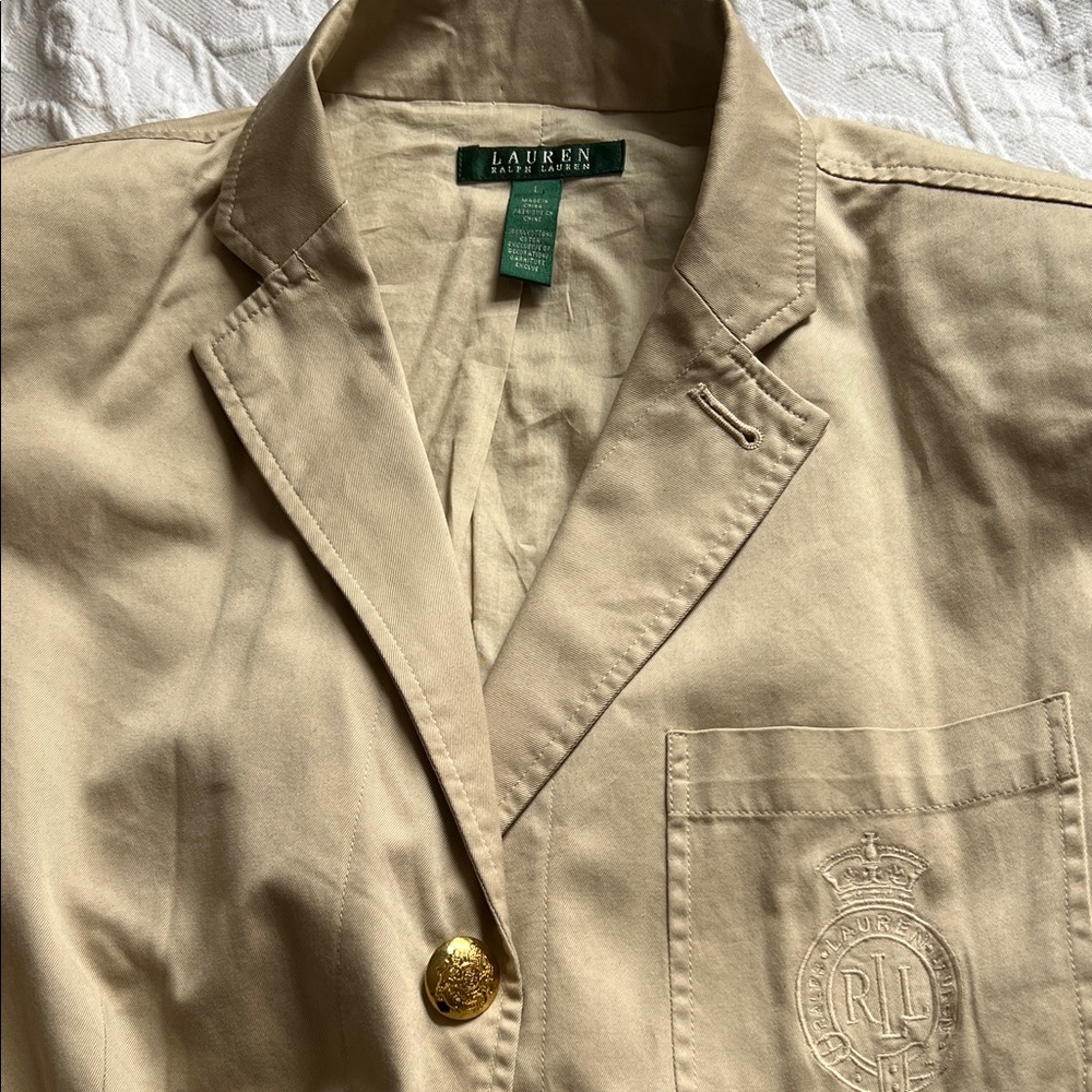 Ralph Lauren Beige Jacket with Gold Buttons